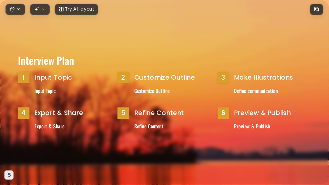 Orange gradient sunset AI Presentation Template for Artwork Showcase 2026 - Slide 5