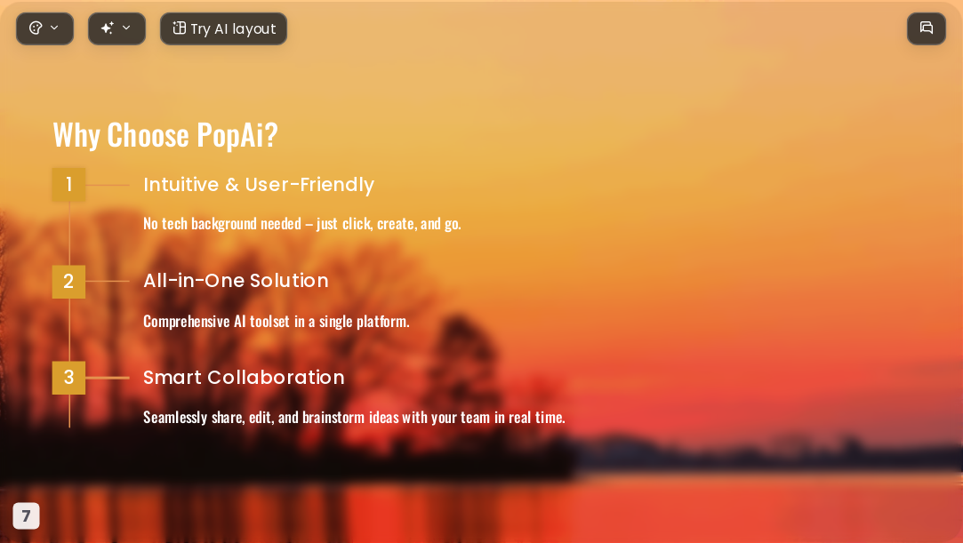 Orange gradient sunset AI Presentation Template for Artwork Showcase 2026 - Slide 7