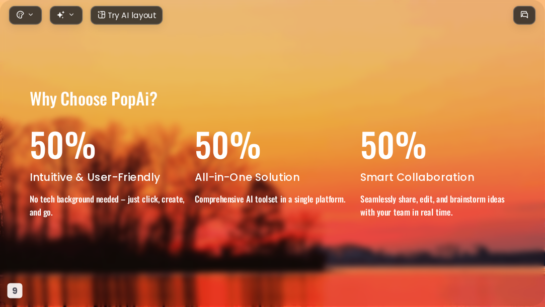 Orange gradient sunset AI Presentation Template for Artwork Showcase 2026 - Slide 9