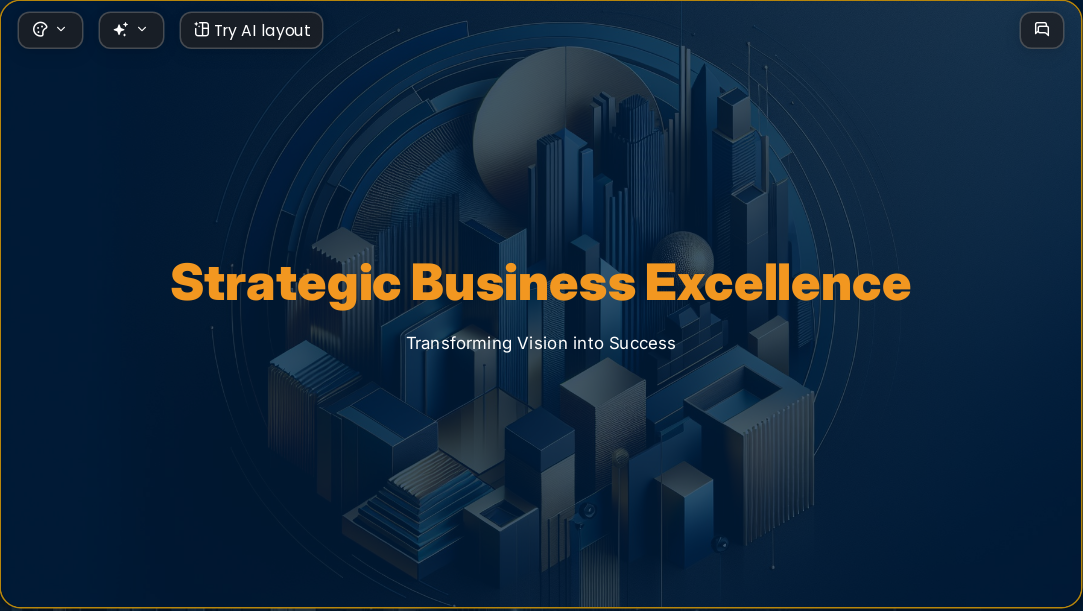 Business Excellence AI Presentation Template for Business Proposal 2026