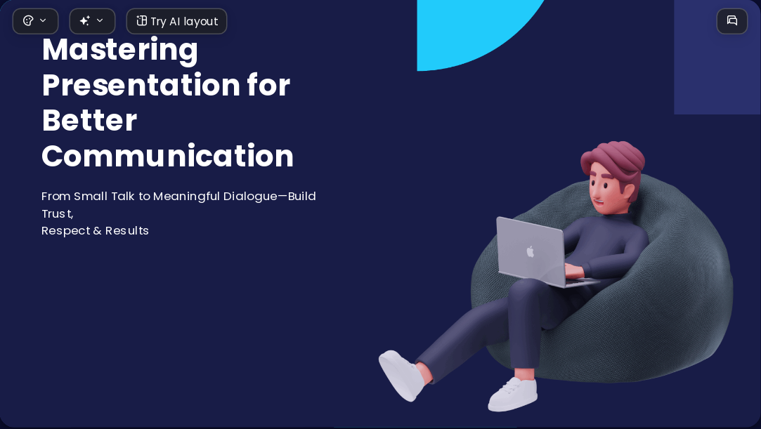 Talk Smarter AI Presentation Template for Teaching Courseware 2026