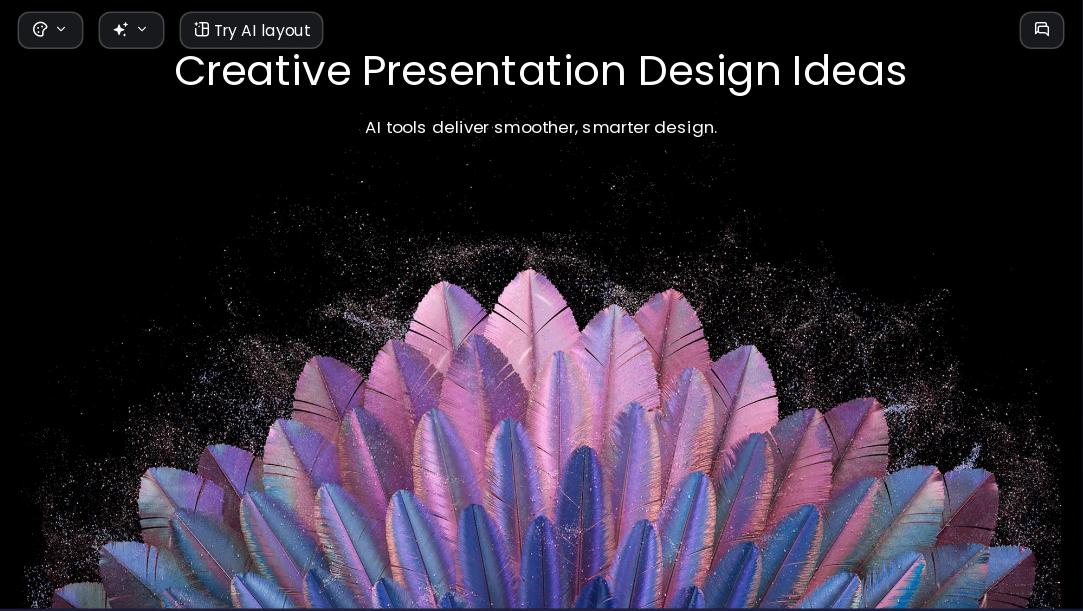 Gradient Feather AI Presentation Template for Portfolio Showcase 2026 - Slide 1