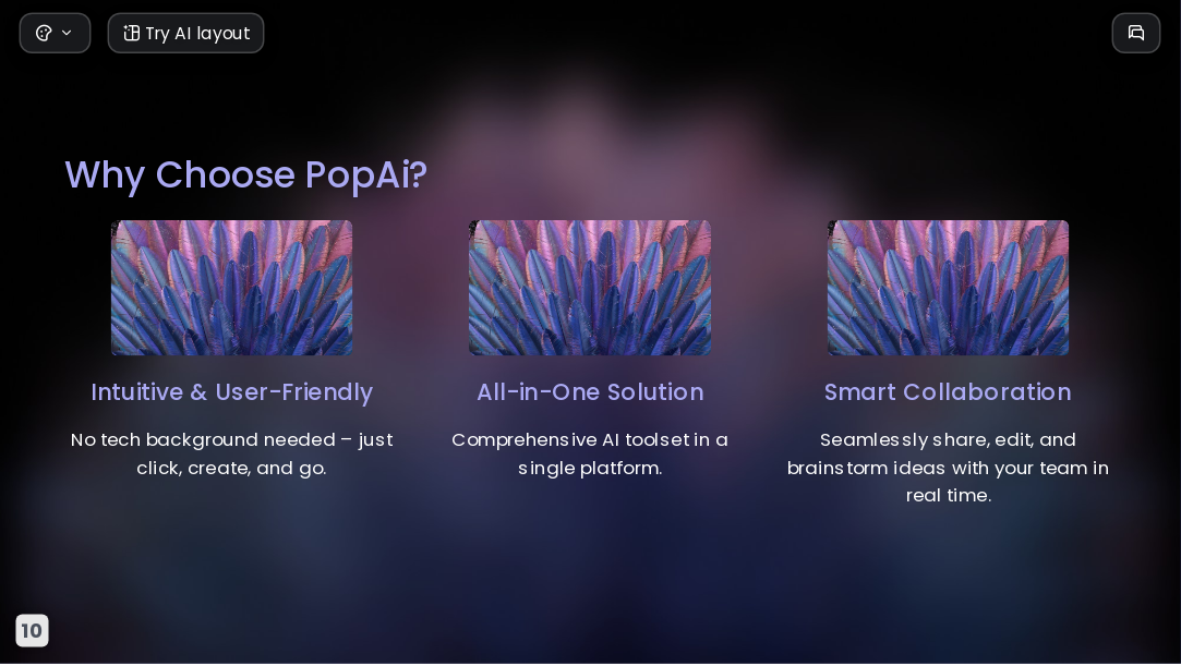 Gradient Feather AI Presentation Template for Portfolio Showcase 2026 - Slide 10