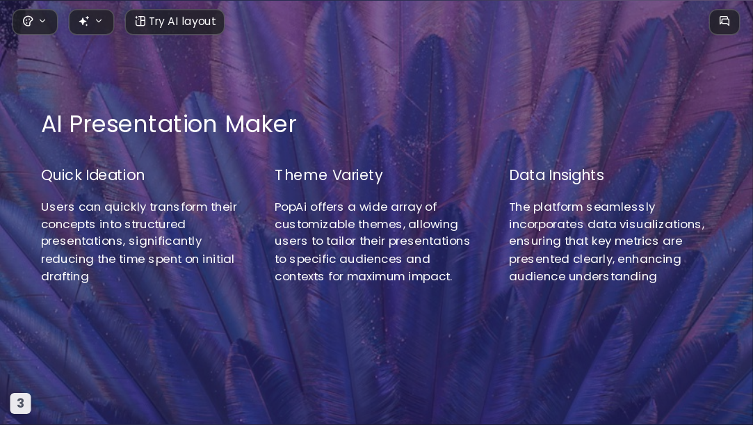 Gradient Feather AI Presentation Template for Portfolio Showcase 2026 - Slide 3