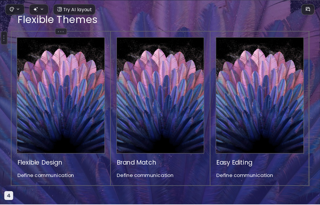 Gradient Feather AI Presentation Template for Portfolio Showcase 2026 - Slide 4