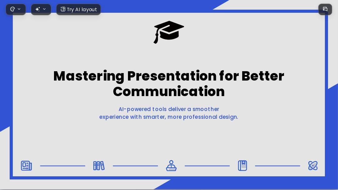 Clarity Blue AI Presentation Template for Academic Report 2026