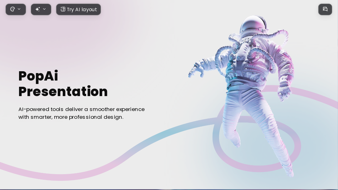 The Cosmos AI Presentation Template for Design Showcase 2026