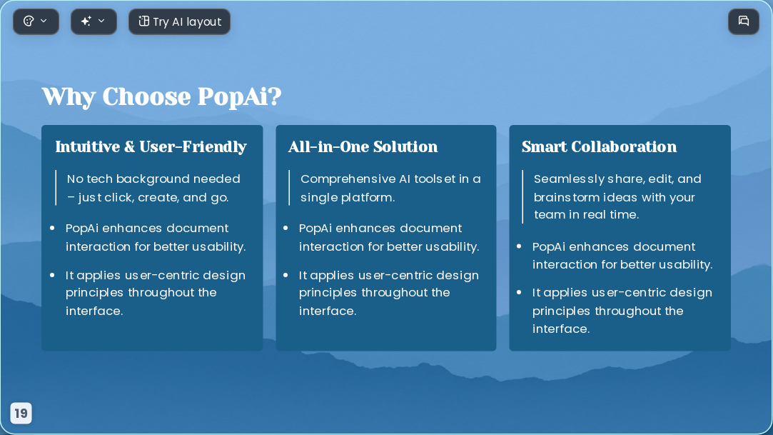 Travel Paradise AI Presentation Template for Design Showcase 2026 - Slide 19