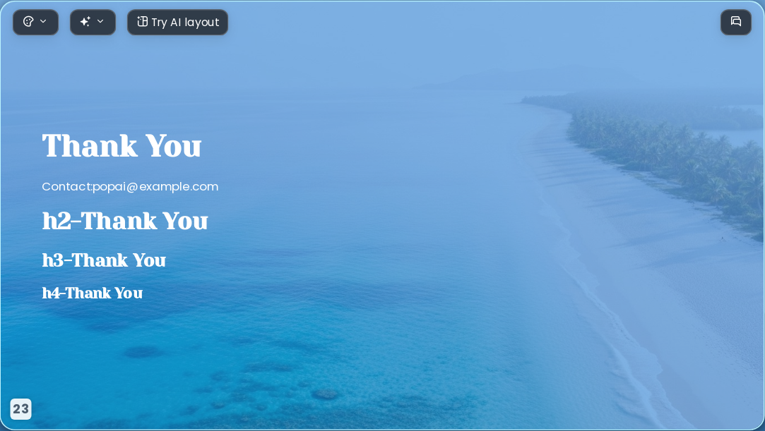 Travel Paradise AI Presentation Template for Design Showcase 2026 - Slide 23