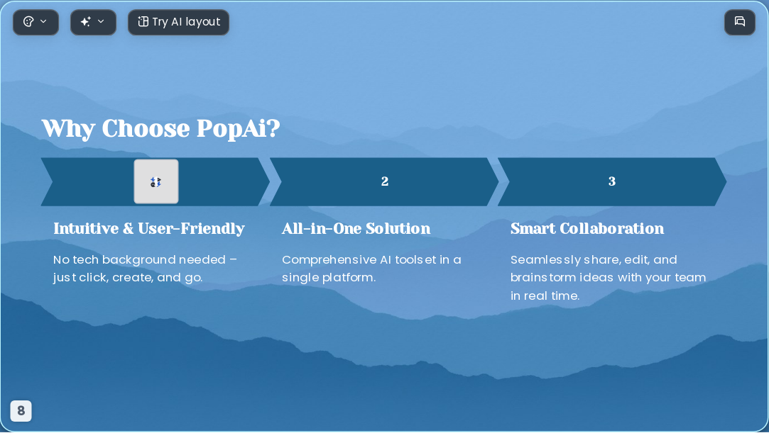 Travel Paradise AI Presentation Template for Design Showcase 2026 - Slide 8