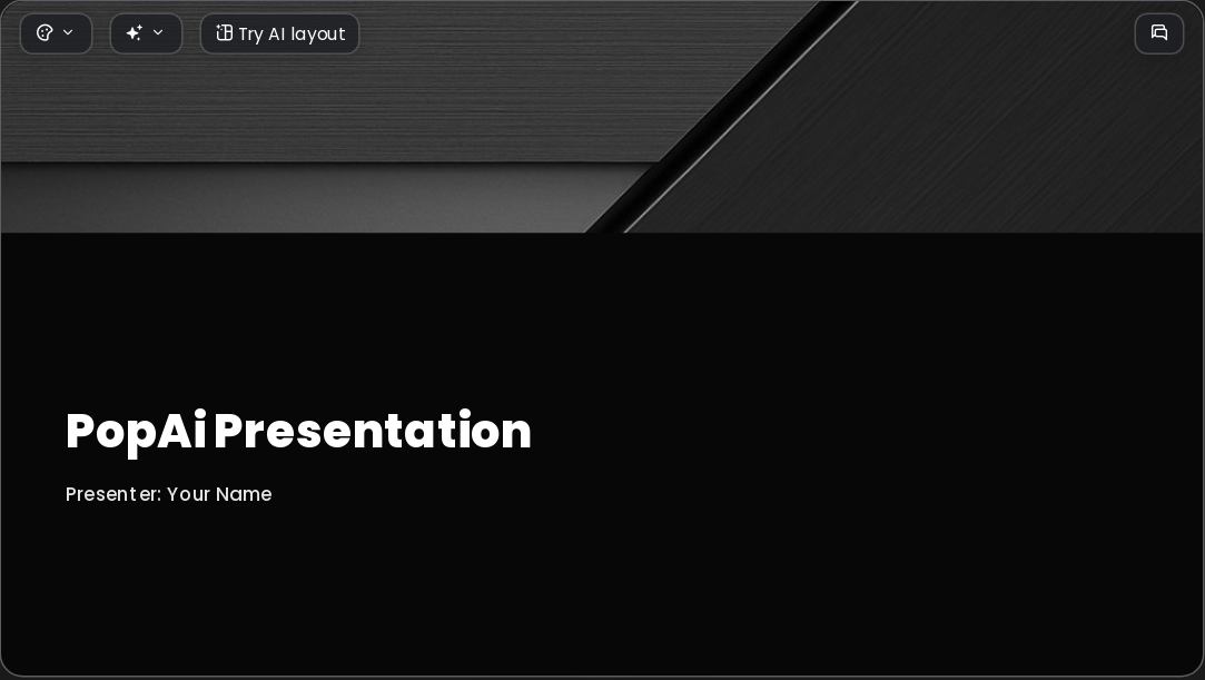 Industrial Metal AI Presentation Template for Design Showcase 2026