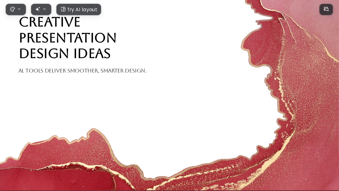 Red Gilded Years AI Presentation Template for Portfolio Showcase 2026 - Slide 1