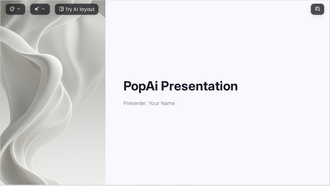 Popai Gray AI Presentation Template for Portfolio Showcase 2026