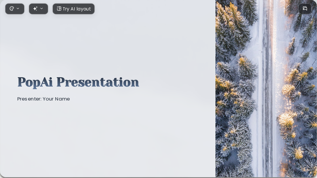 Snow Sea Silver AI Presentation Template for Design Showcase 2026