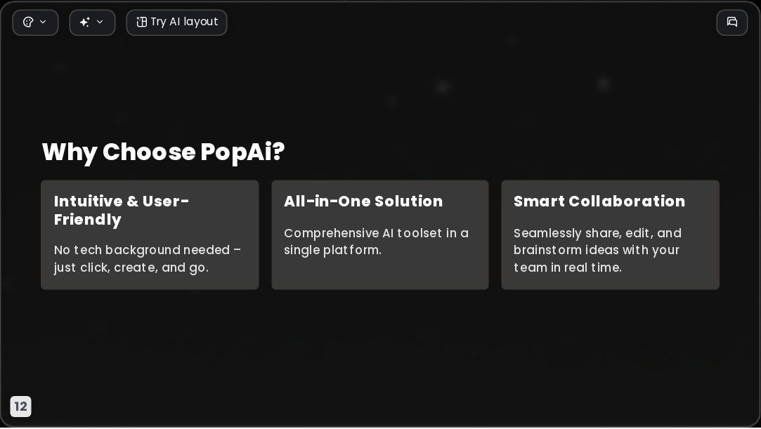 Starlit Drift AI Presentation Template for Artwork Showcase 2026 - Slide 12