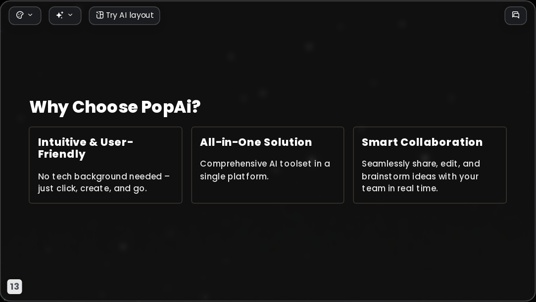 Starlit Drift AI Presentation Template for Artwork Showcase 2026 - Slide 13