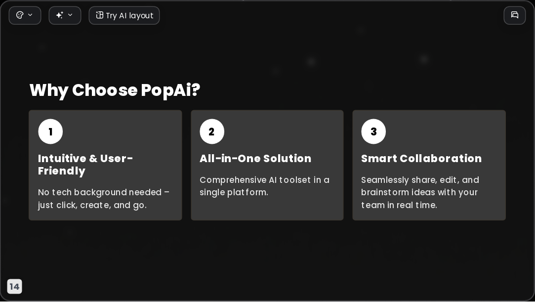 Starlit Drift AI Presentation Template for Artwork Showcase 2026 - Slide 14