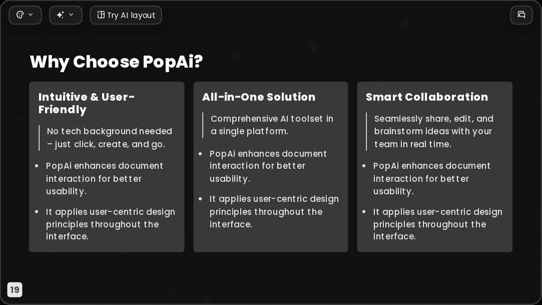 Starlit Drift AI Presentation Template for Artwork Showcase 2026 - Slide 19