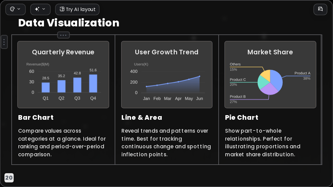 Starlit Drift AI Presentation Template for Artwork Showcase 2026 - Slide 20