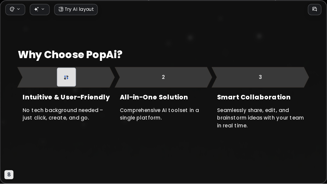 Starlit Drift AI Presentation Template for Artwork Showcase 2026 - Slide 8