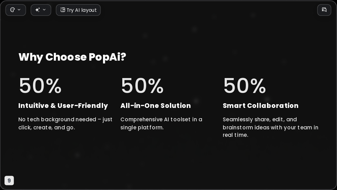 Starlit Drift AI Presentation Template for Artwork Showcase 2026 - Slide 9