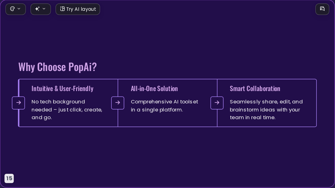 Popai Purple AI Presentation Template for Portfolio Showcase 2026 - Slide 15
