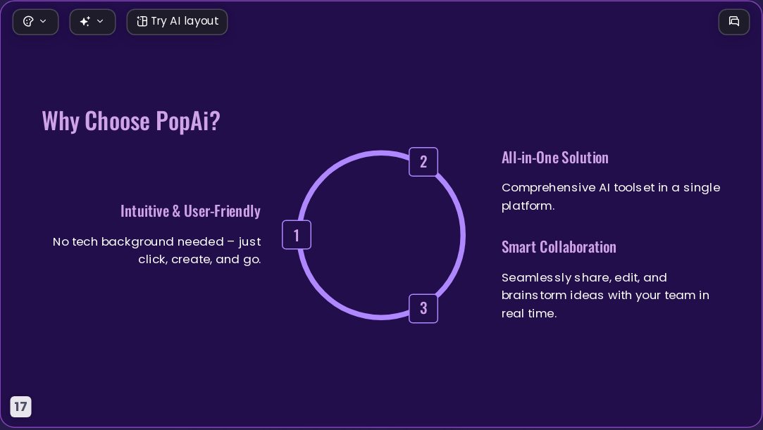 Popai Purple AI Presentation Template for Portfolio Showcase 2026 - Slide 17