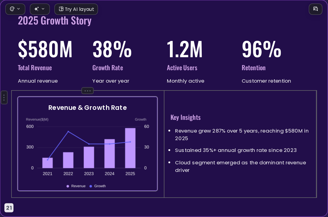 Popai Purple AI Presentation Template for Portfolio Showcase 2026 - Slide 21