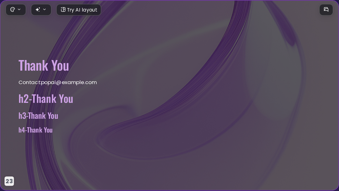 Popai Purple AI Presentation Template for Portfolio Showcase 2026 - Slide 23