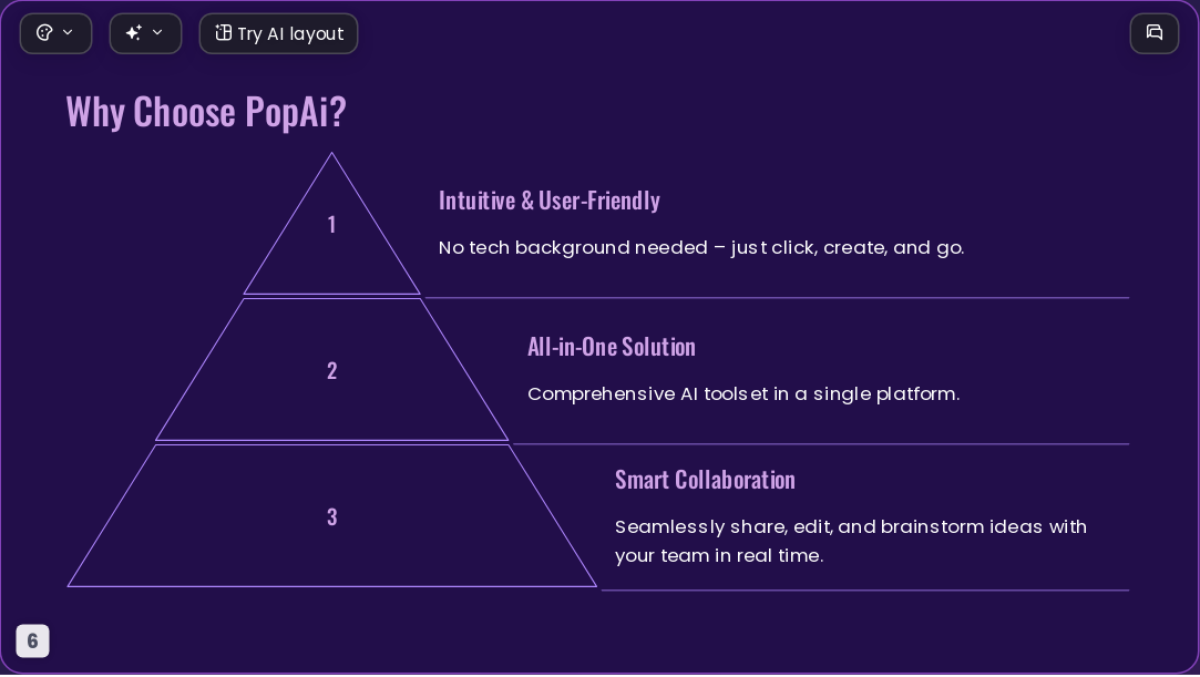 Popai Purple AI Presentation Template for Portfolio Showcase 2026 - Slide 6