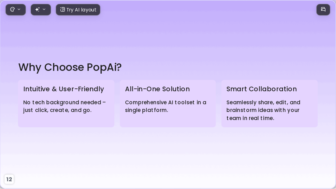 gradient purple AI Presentation Template for Teaching Courseware 2026 - Slide 12