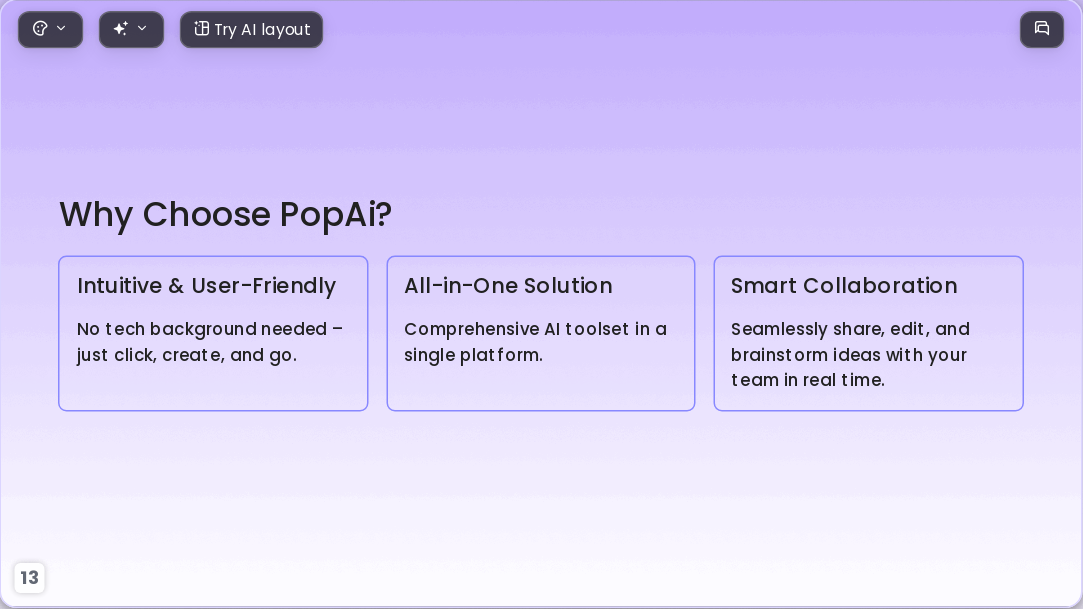 gradient purple AI Presentation Template for Teaching Courseware 2026 - Slide 13