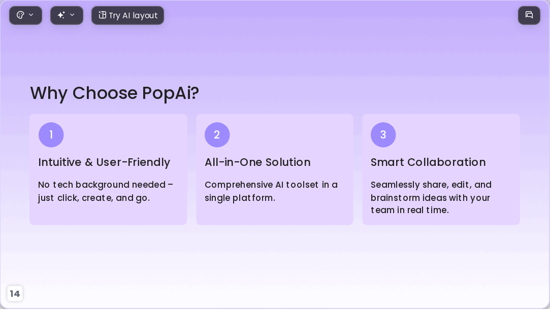 gradient purple AI Presentation Template for Teaching Courseware 2026 - Slide 14
