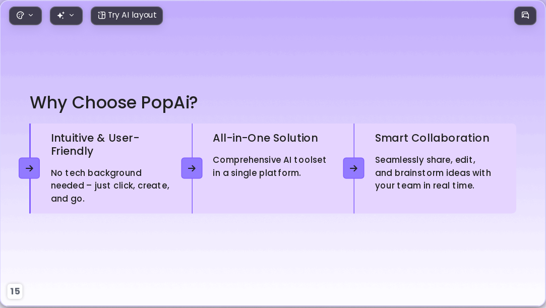 gradient purple AI Presentation Template for Teaching Courseware 2026 - Slide 15