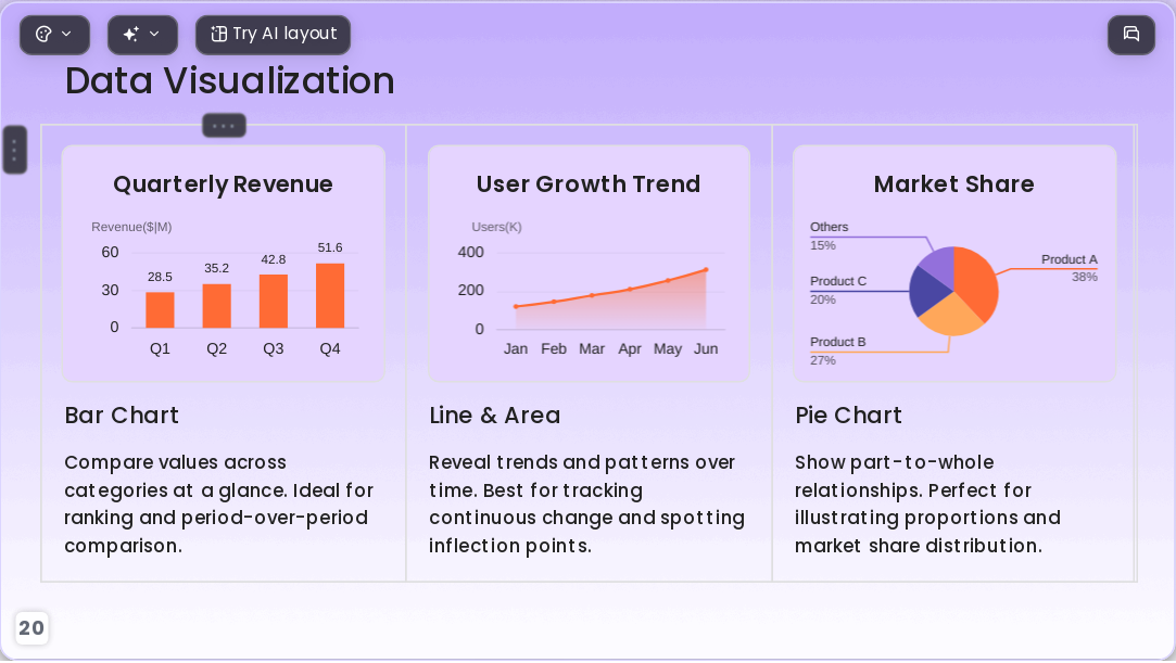 gradient purple AI Presentation Template for Teaching Courseware 2026 - Slide 20