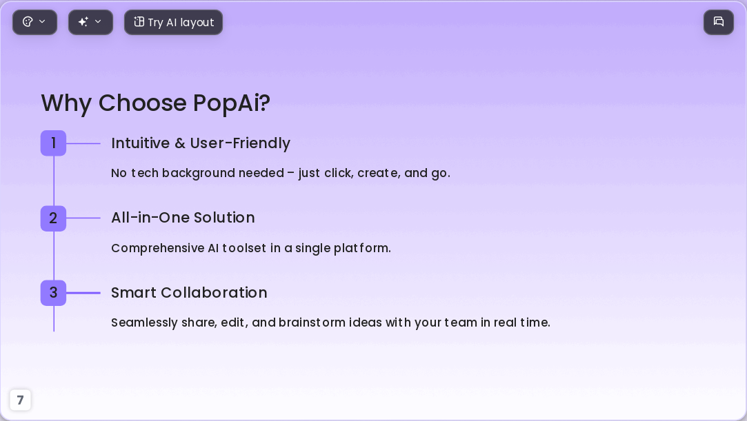 gradient purple AI Presentation Template for Teaching Courseware 2026 - Slide 7