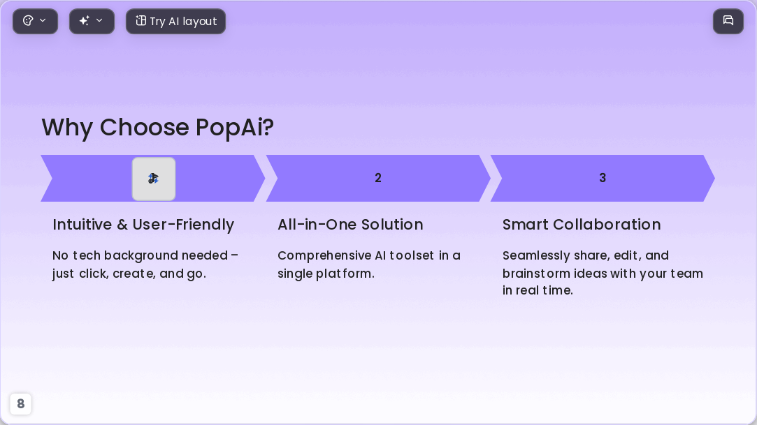 gradient purple AI Presentation Template for Teaching Courseware 2026 - Slide 8