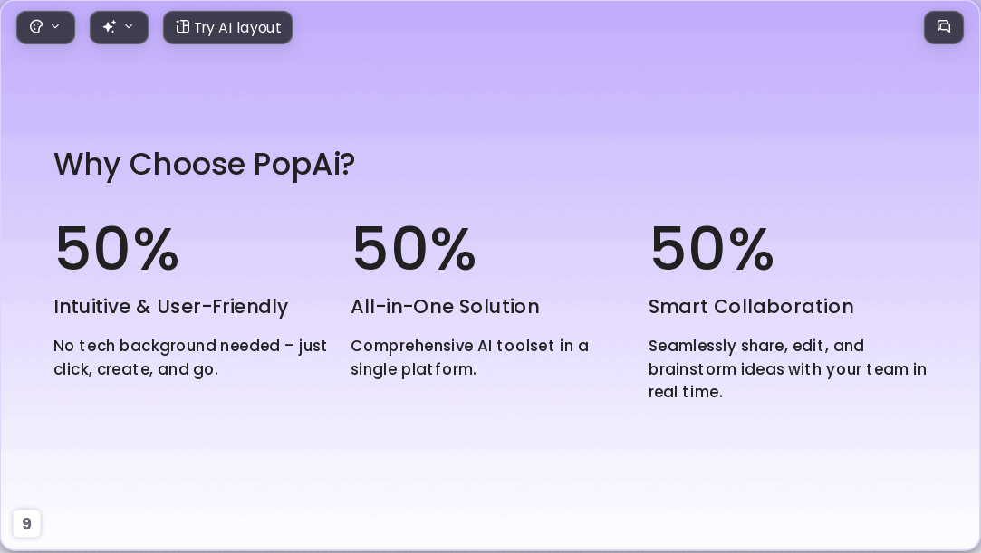 gradient purple AI Presentation Template for Teaching Courseware 2026 - Slide 9