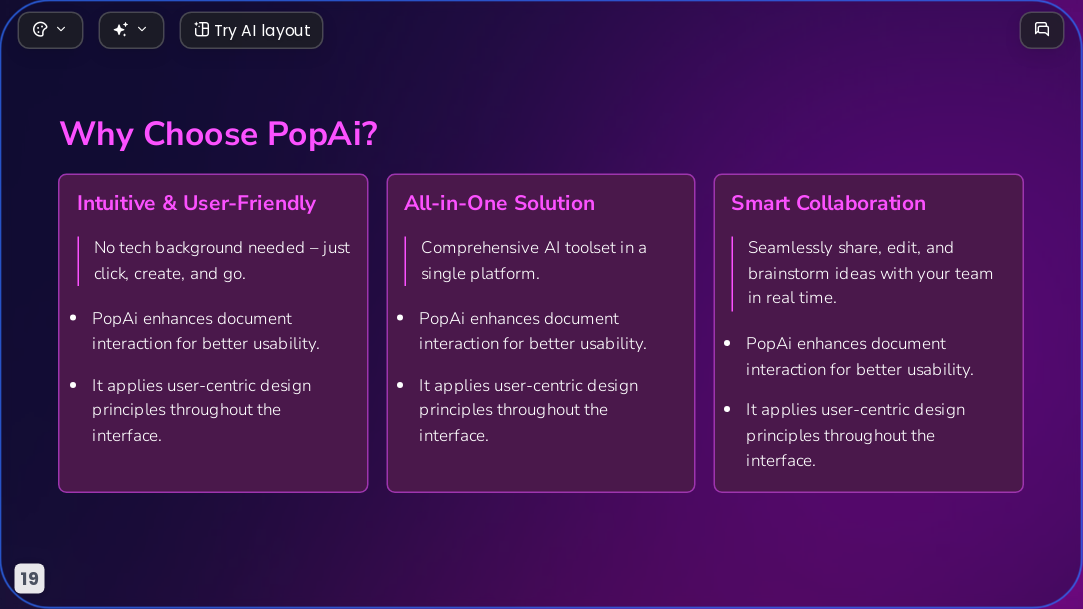 Iridescent Aurora AI Presentation Template for Creative Proposal 2026 - Slide 19