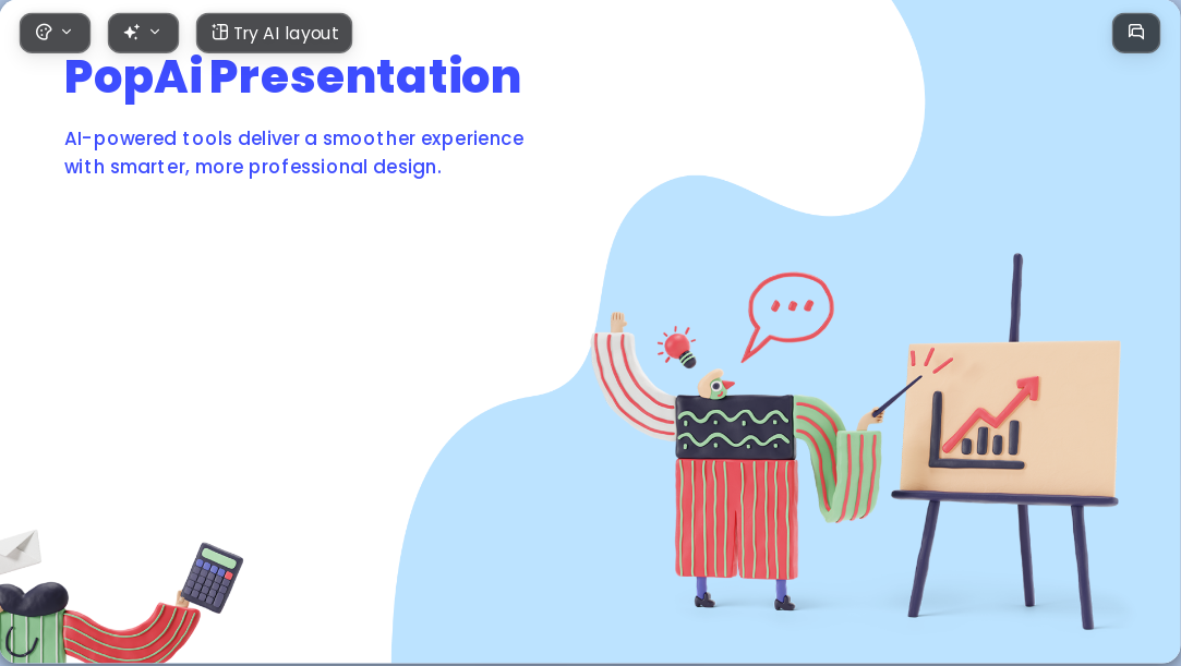 3d illustration character AI Presentation Template for Teaching Courseware 2026