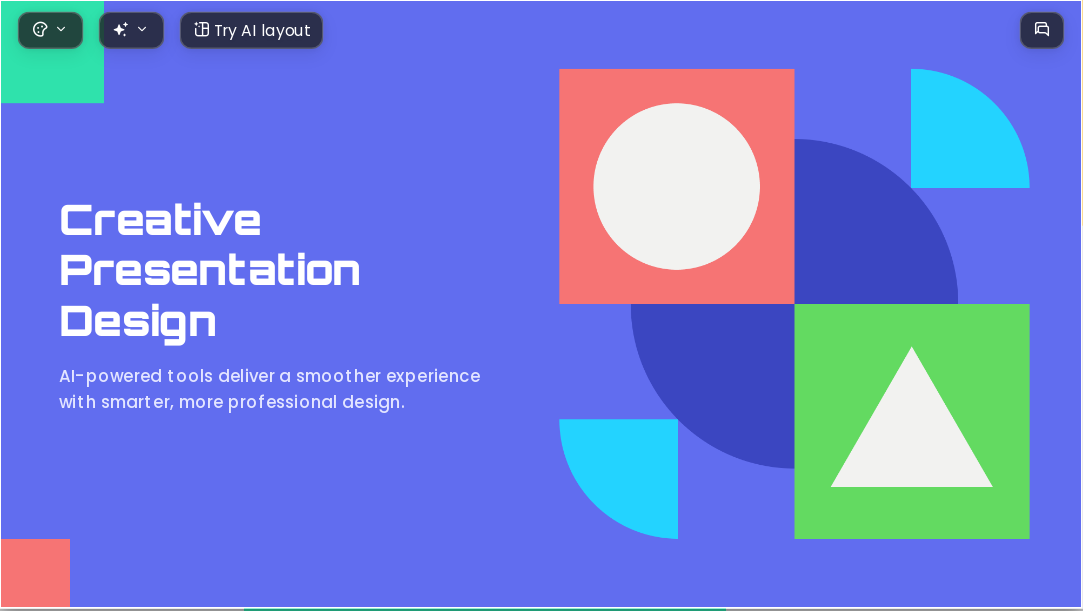Geometric Colors AI Presentation Template for Teaching Courseware 2026