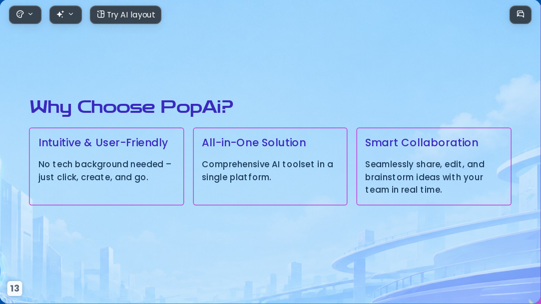 AI Tool for Presentation Design Mastering PopAi Creative Features 2026 - Slide 13