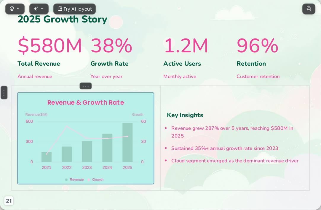 Sweet Dreams AI Presentation Template for Portfolio Showcase 2026 - Slide 21