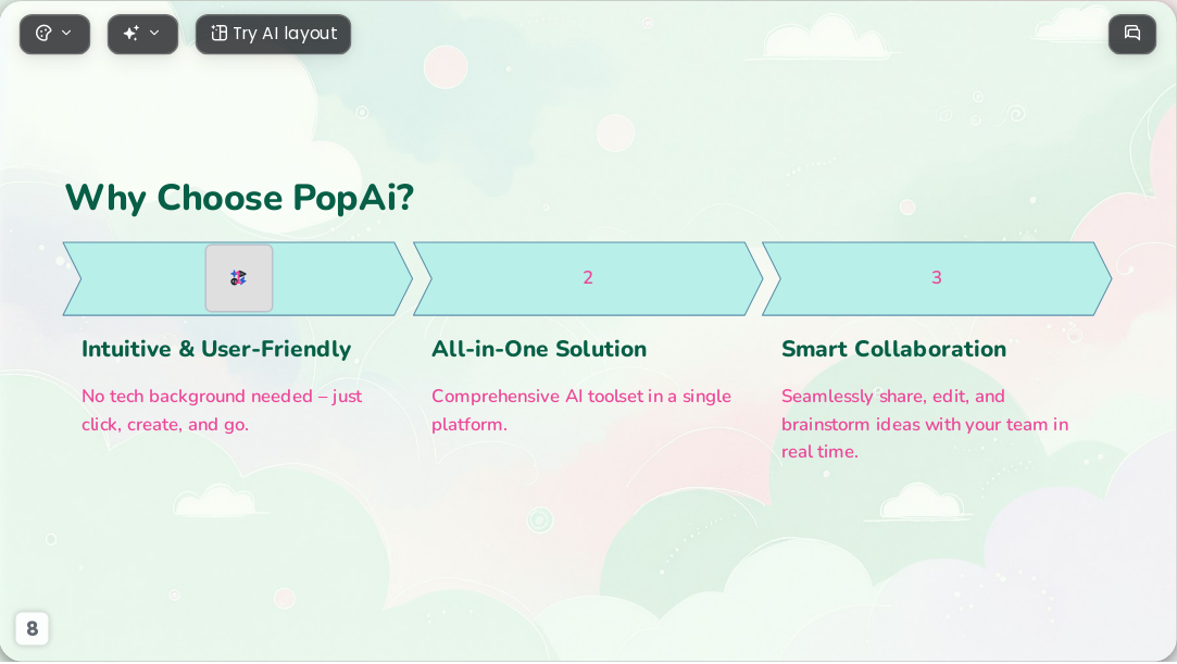 Sweet Dreams AI Presentation Template for Portfolio Showcase 2026 - Slide 8