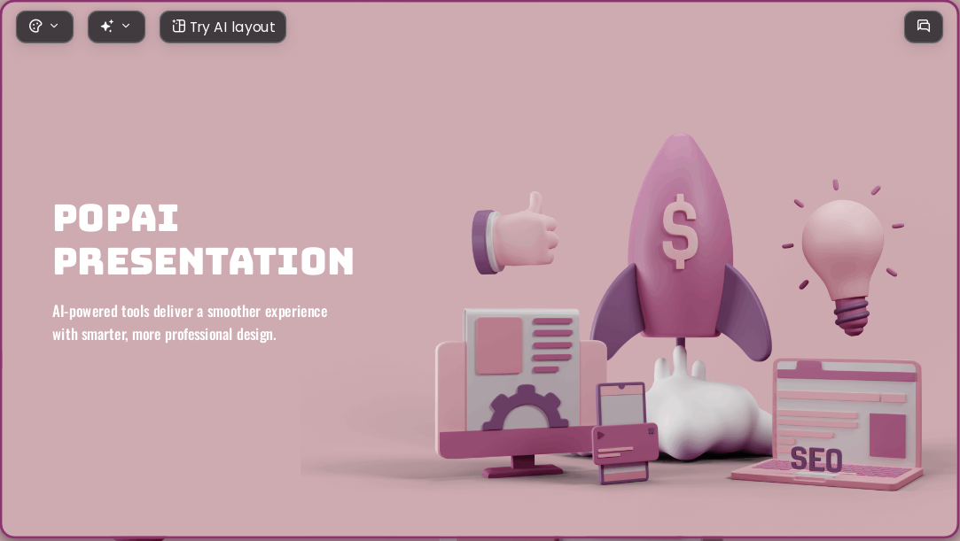 purple 3d AI Presentation Template for Artwork Showcase 2026