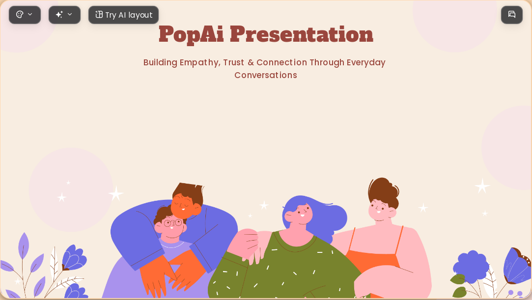 Heart to Heart AI Presentation Template for Teaching Courseware 2026