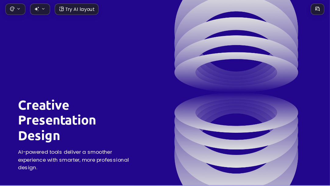 Business Report AI Presentation Template for Design Showcase 2026