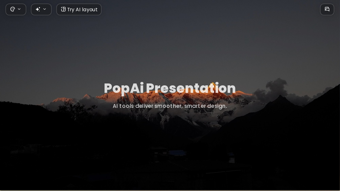Sunlit Golden Mountain AI Presentation Template for Portfolio Showcase 2026.