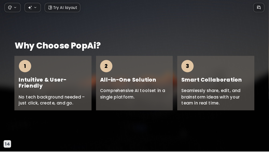 Sunlit Golden Mountain AI Presentation Template for Portfolio Showcase 2026. - Slide 14