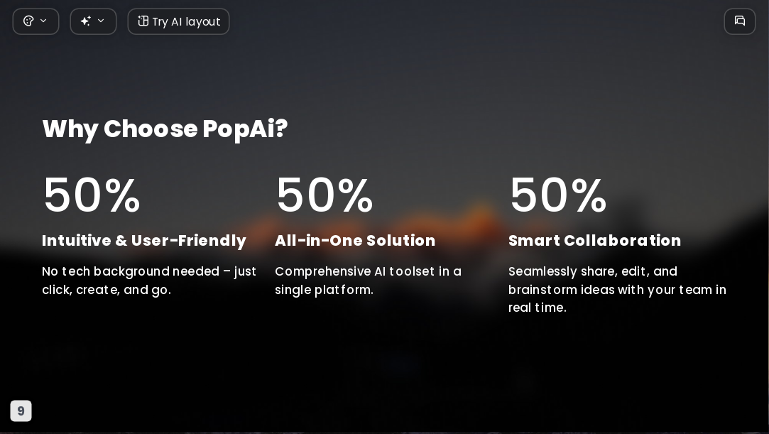 Sunlit Golden Mountain AI Presentation Template for Portfolio Showcase 2026. - Slide 9